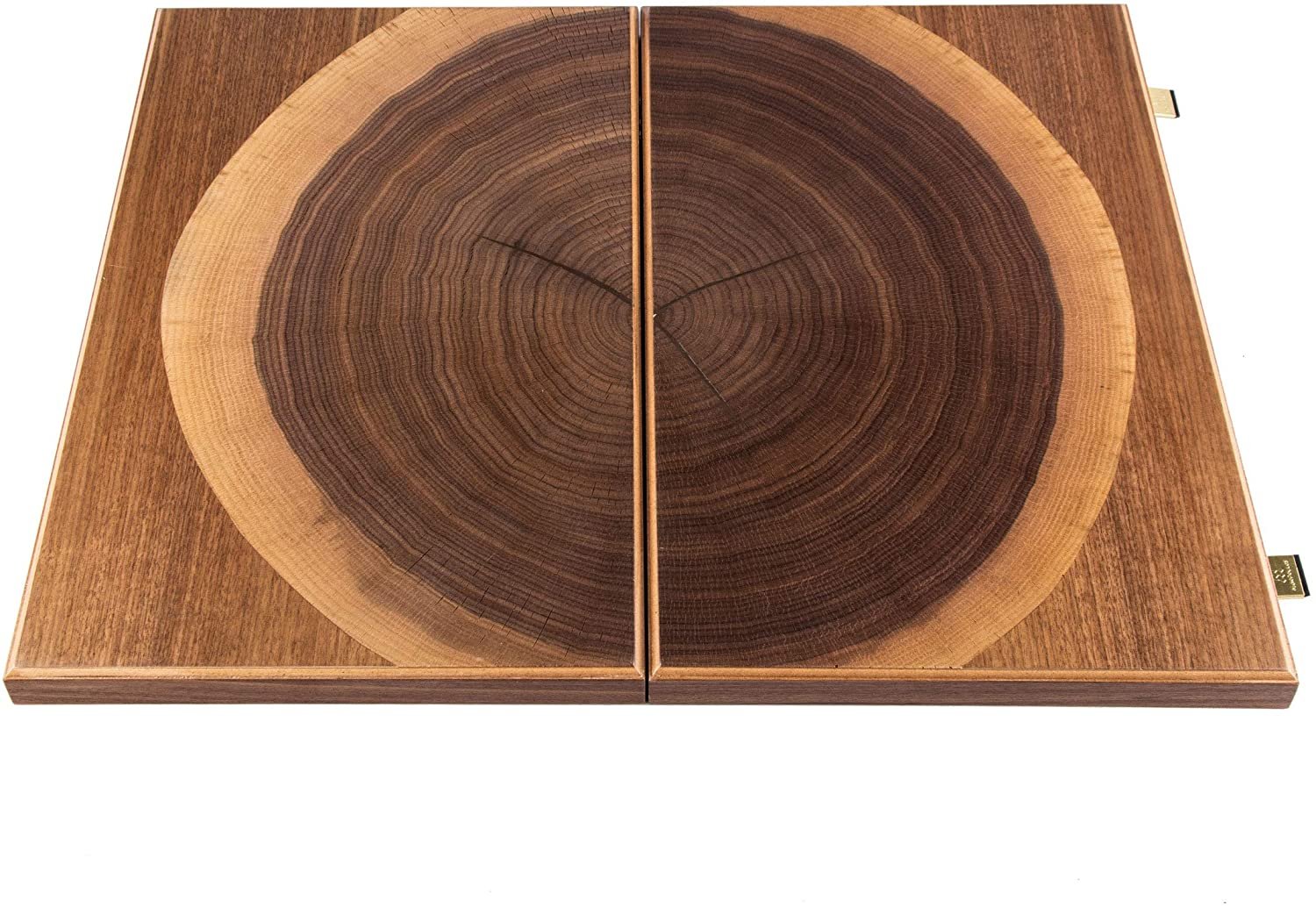 Luxury Walnut Tree-Trunk Backgammon Set - 19 inches - Handcrafted in Greece