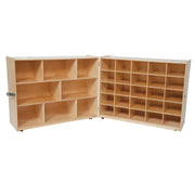 Tray and Shelf Folding Storage without Trays