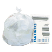 Heritage Heavy-Gauge 0.6mil Can Liners, 16 Gallon, 33" x 24", High Density, Natural, High-Density Polyethylene, 50/Roll, 20 Carton