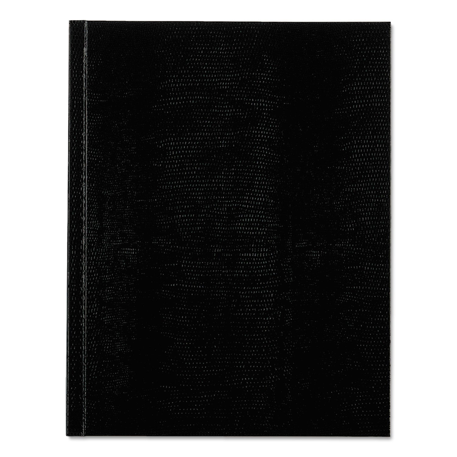 150 Sheets - Perfect Bound - Ruled Margin - 9 1/4" x 7 1/4" Sheet Size - White Paper - Black Cover - Hard Cover - Recycled - 1 Each