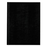 150 Sheets - Perfect Bound - Ruled Margin - 9 1/4" x 7 1/4" Sheet Size - White Paper - Black Cover - Hard Cover - Recycled - 1 Each