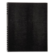 Rediform NotePro Twin-Wire Composition Notebook, Letter Size, 150 Sheets, 8.5" x 11", White Paper, Black Lizard Hard Cover, Micro Perforated, Self-Adhesive Tabs, Pocket, Index Sheet, 1 Each
