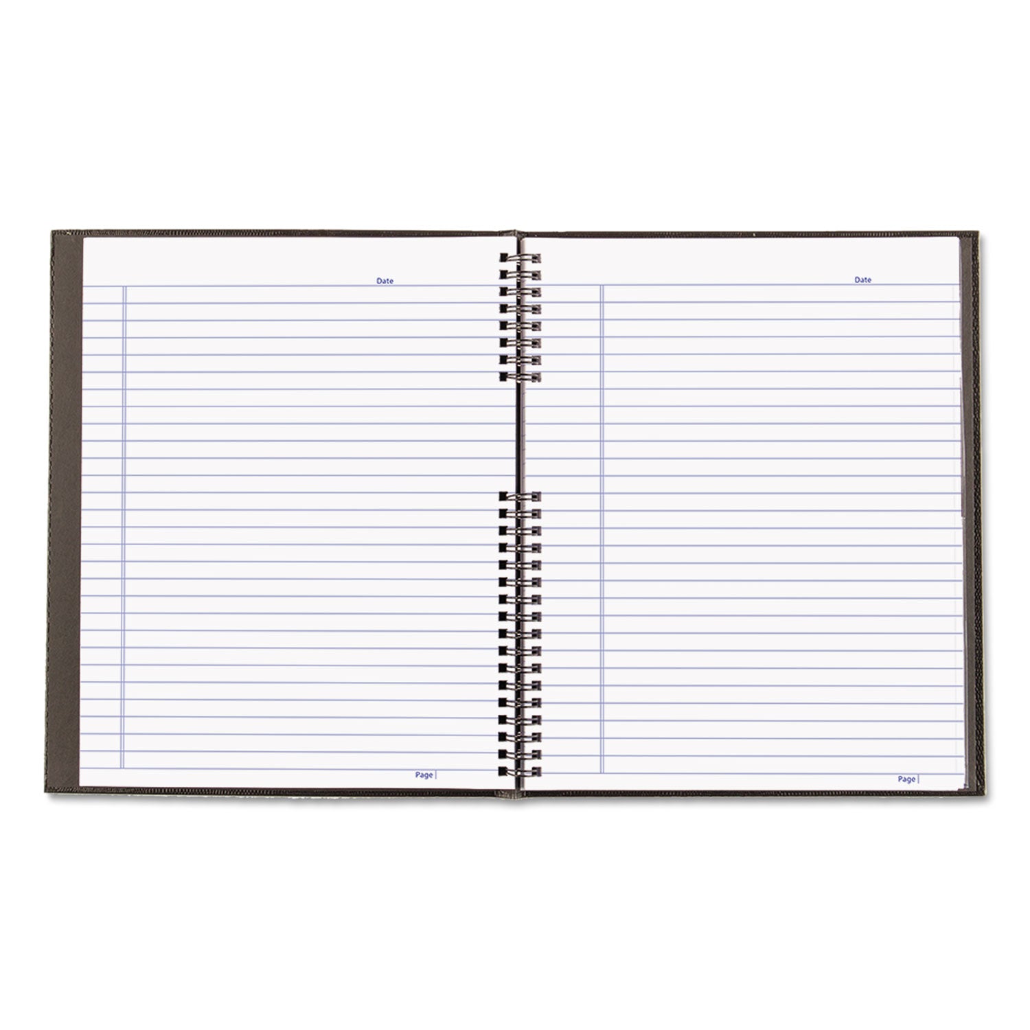 Rediform NotePro Twin-Wire Composition Notebook, Letter Size, 150 Sheets, 8.5" x 11", White Paper, Black Lizard Hard Cover, Micro Perforated, Self-Adhesive Tabs, Pocket, Index Sheet, 1 Each