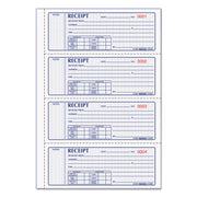 100 Sheet(s) - Book Bound - 3 Part - Carbonless Copy - 7" x 2.75" Sheet Size - Assorted Sheet(s) - Red, Blue Print Color - 1 Each
