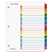 26 x Divider(s) - Printed Tab(s) - Character - A-Z - 26 Tab(s)/Set - 9" Divider Width x 11" Divider Length - Letter - 8.50" Width x 11" Length - 3 Hole Punched - White Divider - Multicolor Mylar Tab(s) - Reinforced Tab, Reinforced Edges - 1 Set