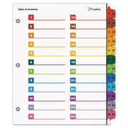 Cardinal OneStep Printable Dividers, 24 Print-on Tabs, Letter Size, 8.5" x 11", 3-Hole Punched, Multicolor, Reinforced Edges and Tabs, 1 Each
