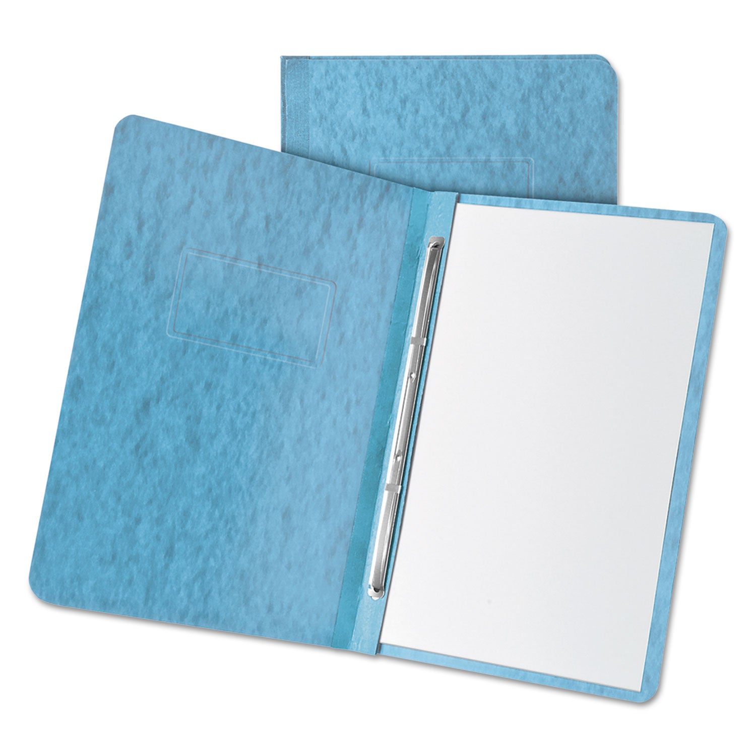 Oxford Letter Recycled Report Cover - 3" Folder Capacity - 8 1/2" x 11" - 2 x Prong Fastener(s) - Light Blue - Reinforced Hinge, Embossed, Durable - 65% Fiber Recycled - 1 Each