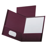Oxford Letter Recycled Pocket Folder - 8 1/2" x 11" - 100 Sheets Capacity - 2 Pocket(s) - Burgundy - 35% Recycled - 25 / Box