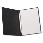 TOPS Letter Recycled Report Cover - 3" Folder Capacity - 8 1/2" x 10 63/64" - 2 x Prong Fastener(s) - Black - Reinforced Hinge, Durable Hinge, Slip Resistant, Punched, Embossed, Label Holder - 65% Recycled - 1 Each