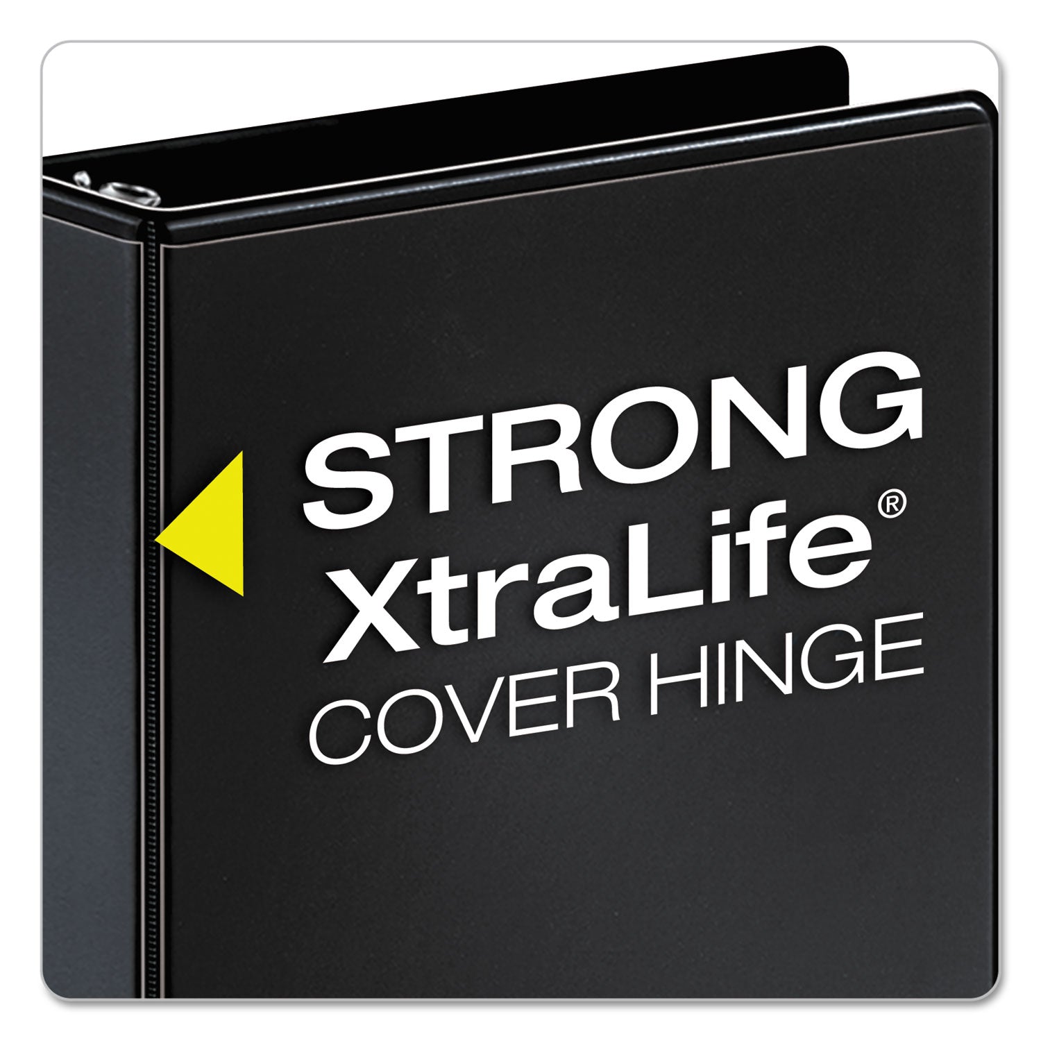 Cardinal Performer ClearVue Slant-D Ring Binder, 3" Capacity, 725 Sheet, Letter Size, 3 D-Rings, 2 Inside Pockets, Black, 1 Each