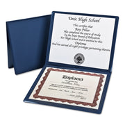 12" x 10" - 2 Pocket(s) - Navy - Tab, Padded, Moisture Resistant, Wall Mountable, Window, Durable - 1 Each