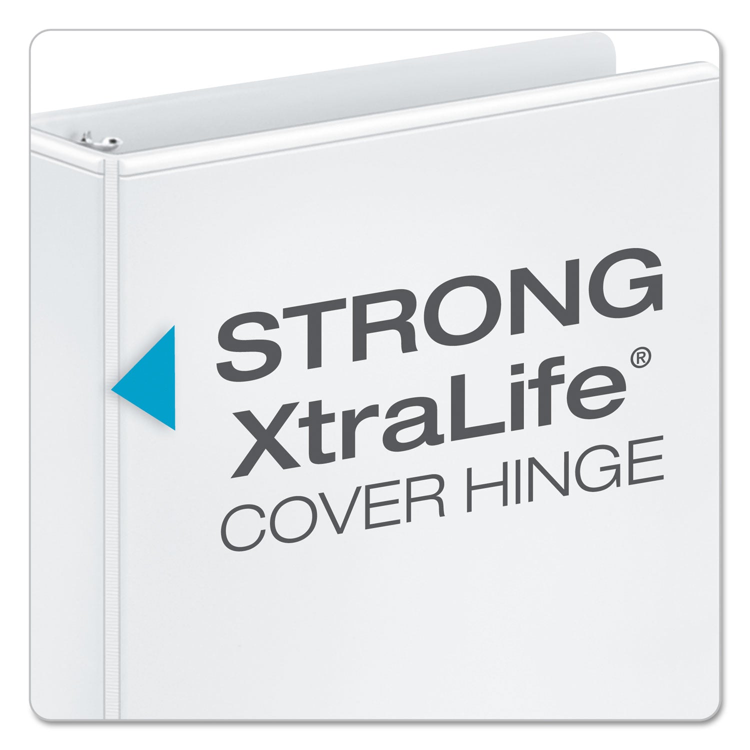 Cardinal Performer ClearVue Slant-D Ring Binder, 4" Capacity, 835 Sheet, 3 Rings, 2 Inside Pockets, Letter Size, White, 1 Each