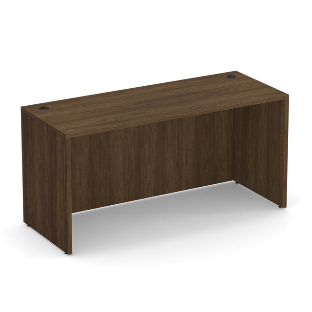 OfficeSource Laminate 60"W Credenza Shell - Modern Walnut
