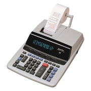 Dual Color Print - 4.8 lps - Independent Memory, Sign Change, Backspace Key, Double Zero - 12 Digits - Fluorescent - AC Supply Powered - 3.1" Height x 9.8" Width x 13.6" Depth - Off White, Gray - 1 Each
