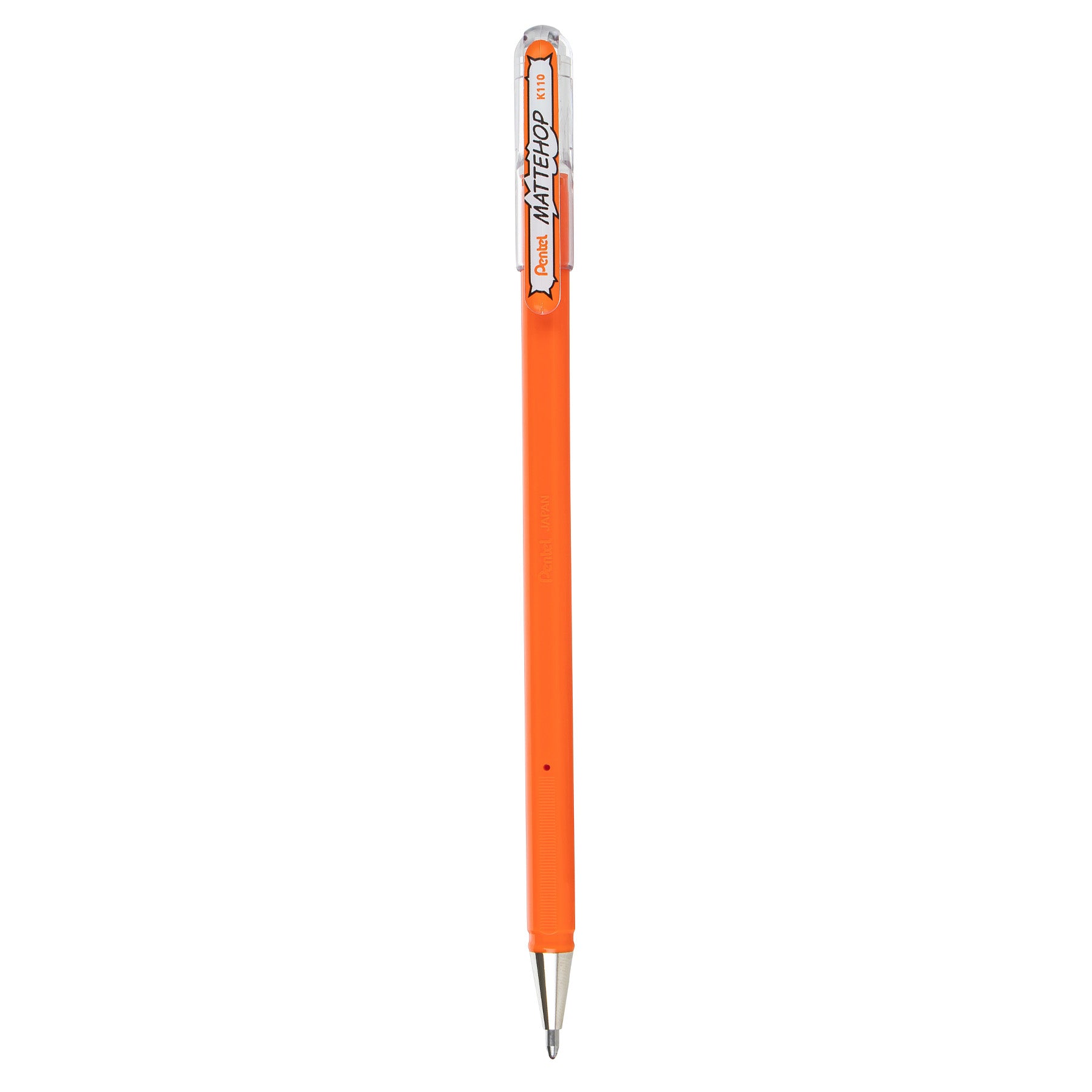 Hybrid MATTEHOP Gel Roller, 1.0mm, Matte Orange Ink, Pack of 12