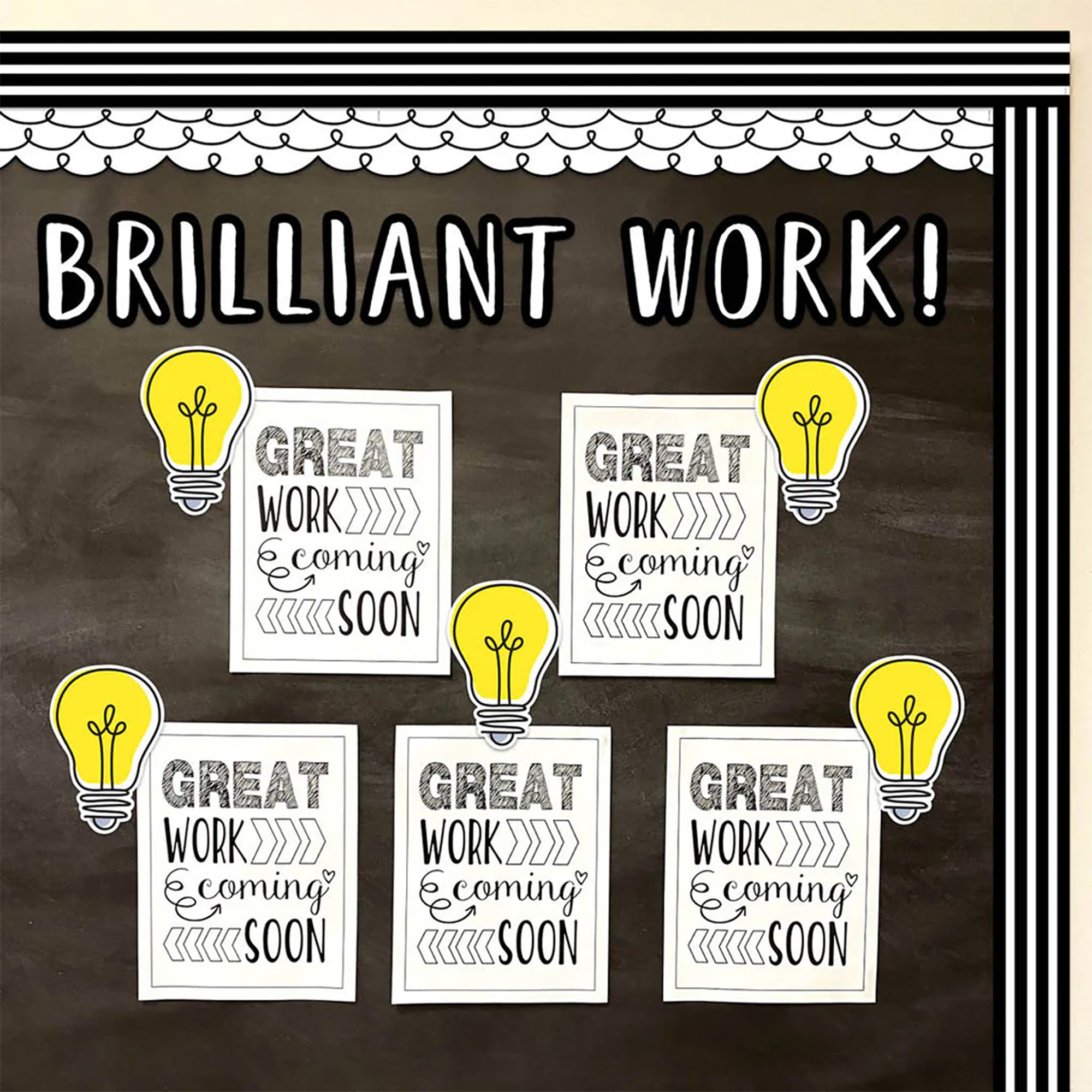 Core Décor Doodle Lightbulb 6" Designer Cut-Outs, Pack of 36