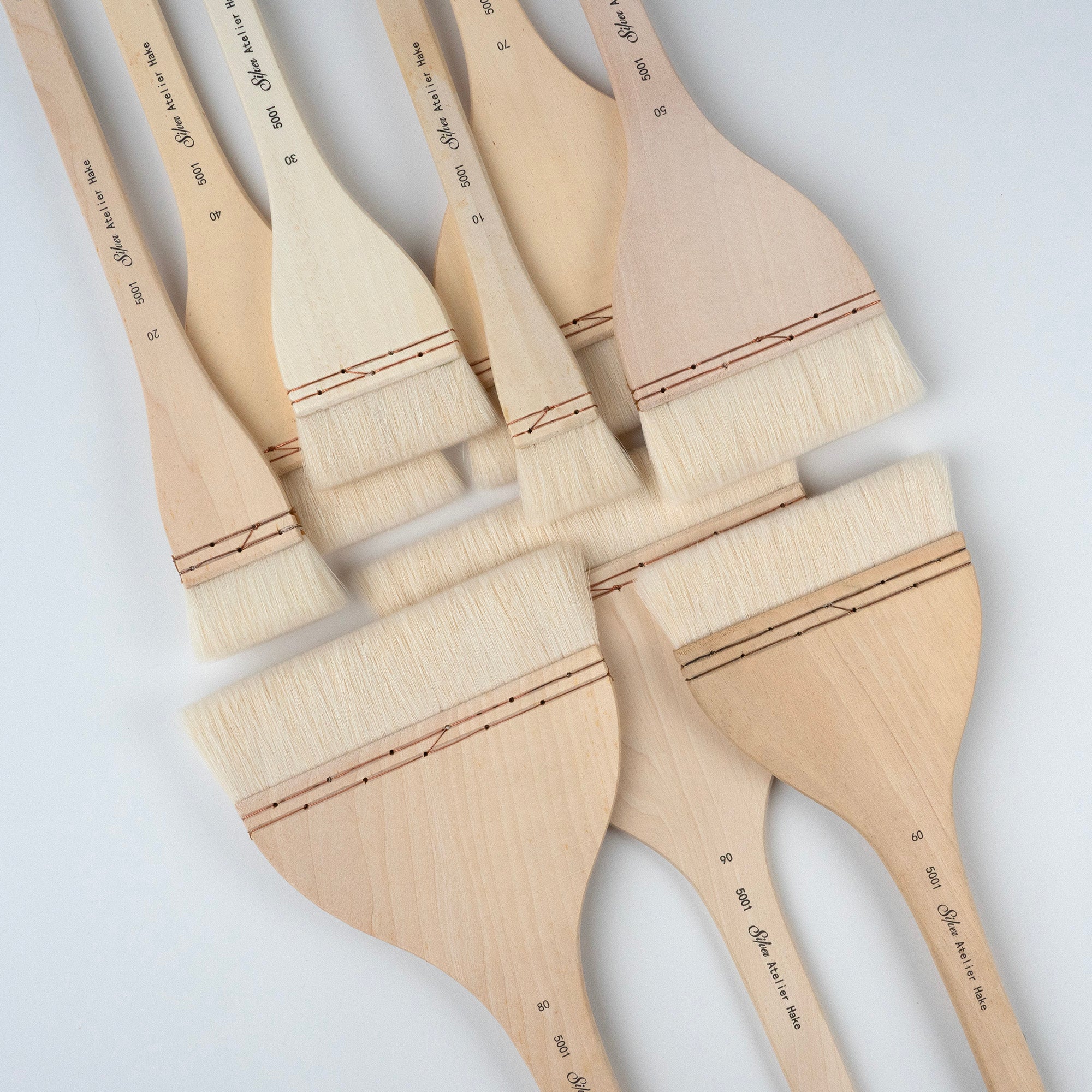Silver Hake Set, 9 Brushes