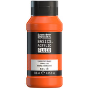 LQ BASICS Acrylic Fluid 118ml Bottle -  Fluorescent Orange