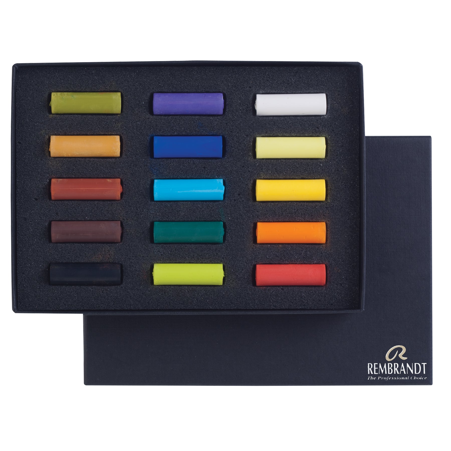 Soft Pastel Cardboard Box Set, General Selection, 15 Half Sticks