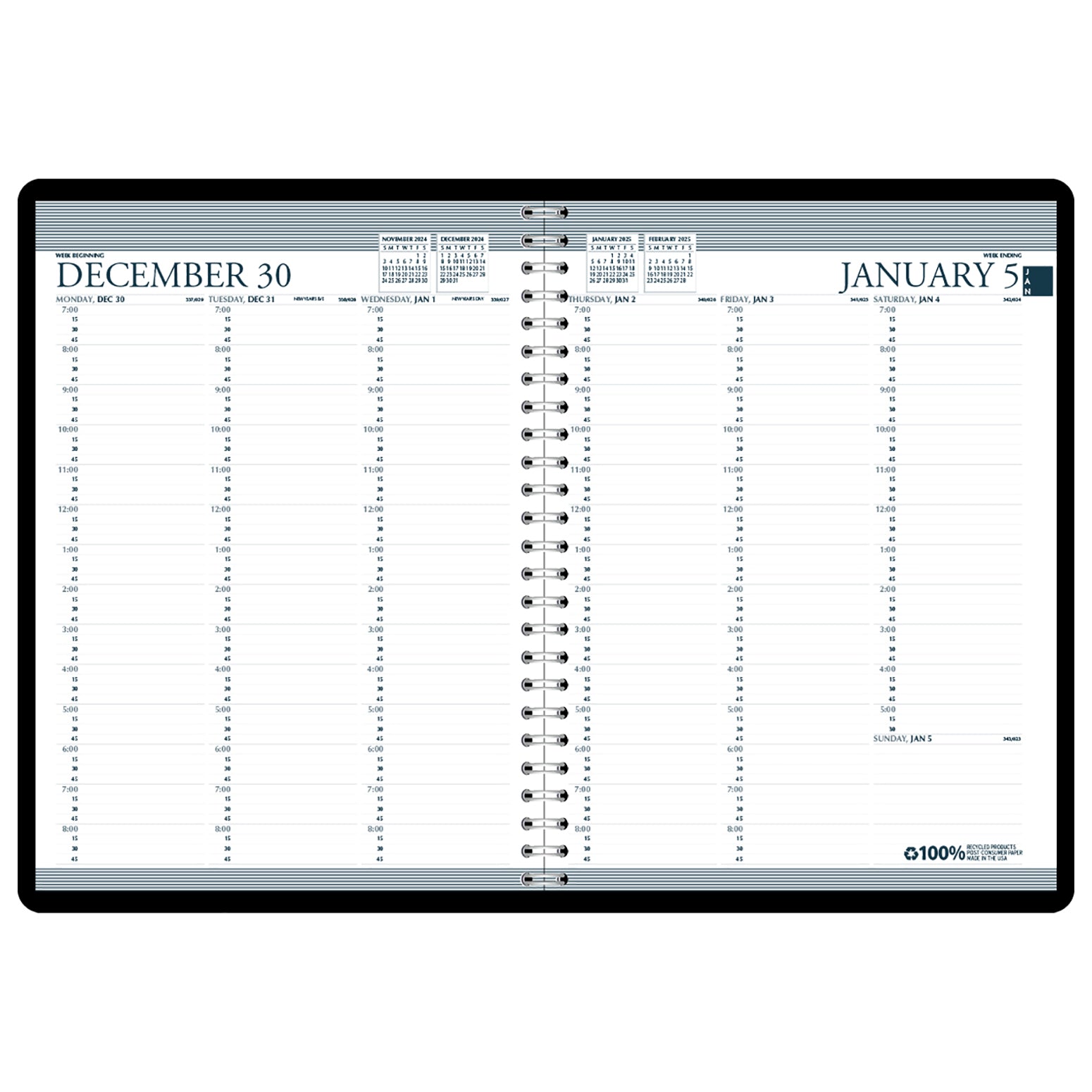 Professional Weekly Planner, 24 Months, January-December