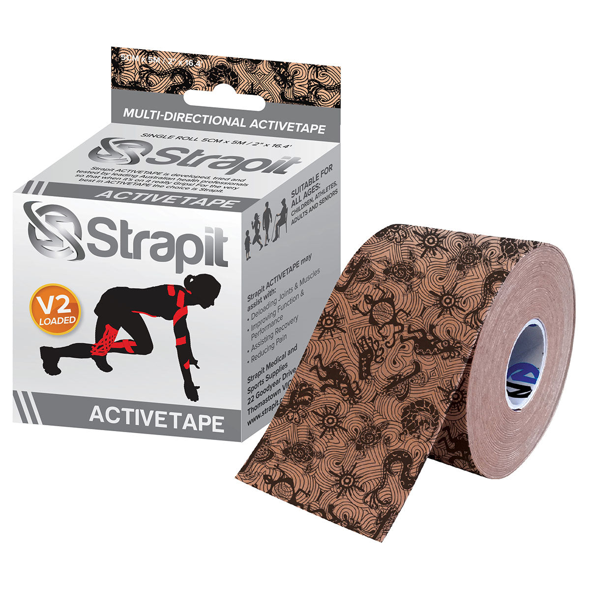 Strapit Activetape V2 with Memory Fabric, 2 in x 5.5 yds, Full Pattern