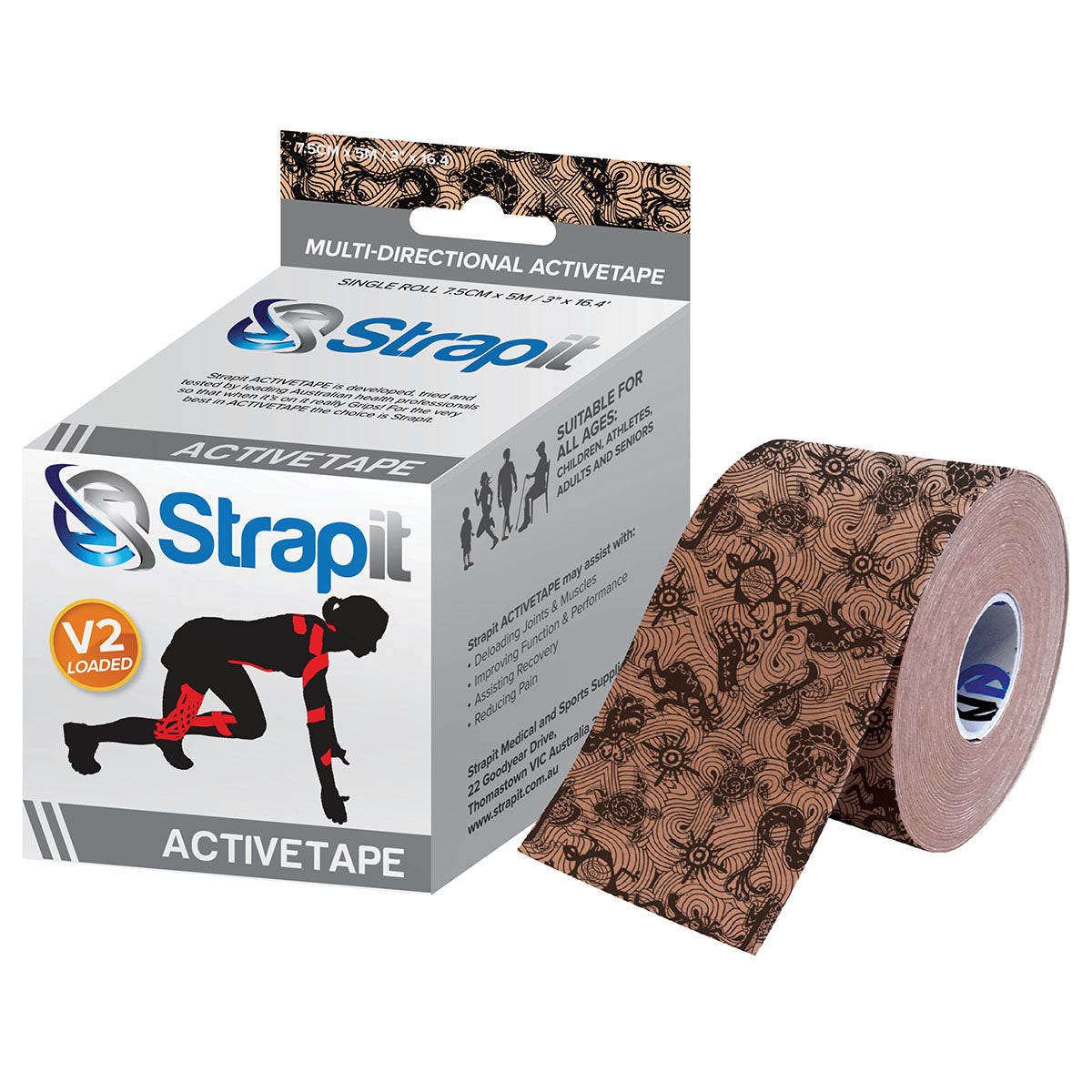 Strapit Activetape V2 with Memory Fabric, 3 in x 5.5 yds, Full Pattern