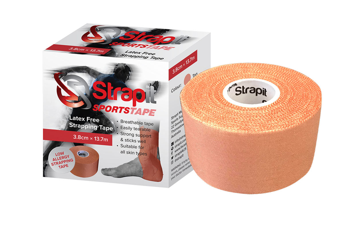 Strapit Latex Free Sports Strapping Tape, 1.5 in x 15 yds, 12 Retail packs