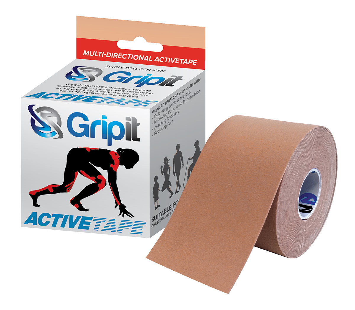 Strapit Activetape V2 with Memory Fabric, 4 in x 5.5 yds, Flesh