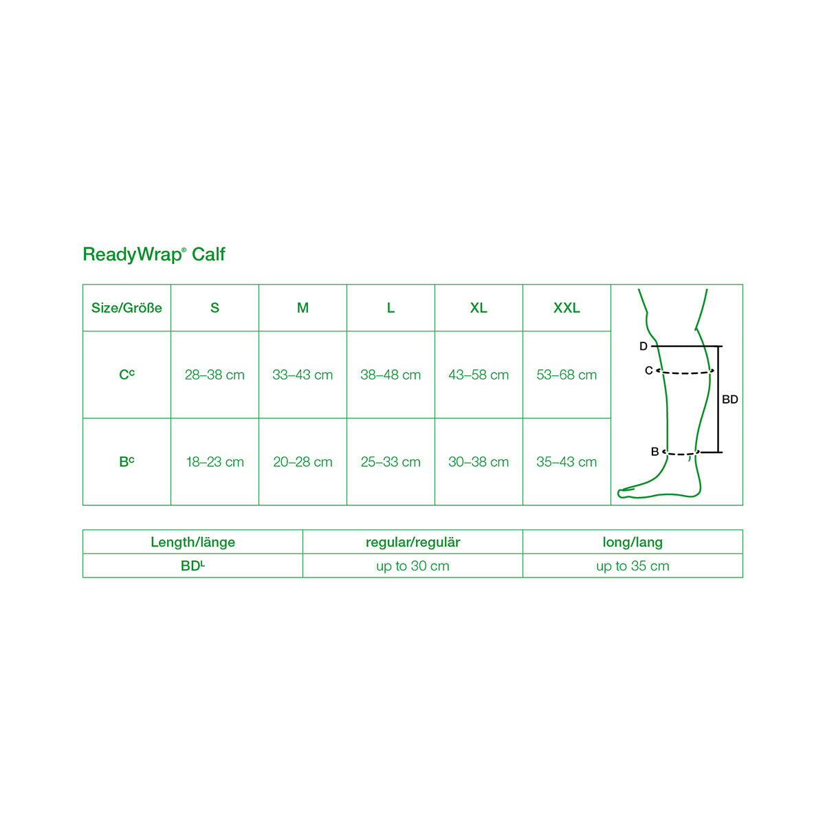 ReadyWrap Calf Support, Tall, 13.8" (35 cm) Length, Black, X-Large