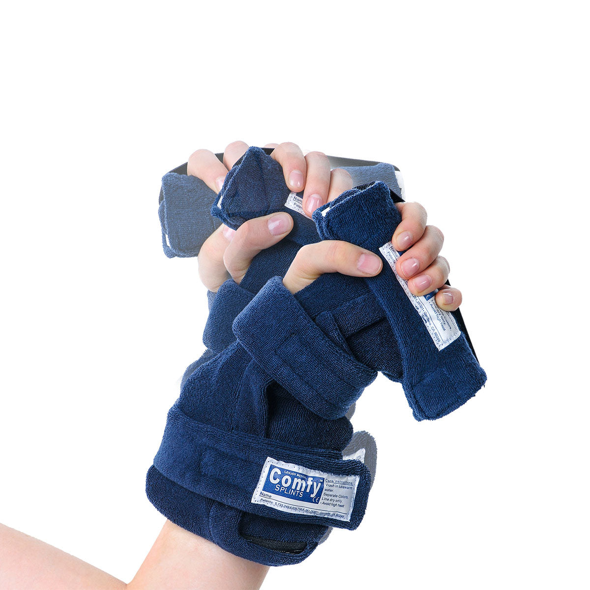 Comfy Splints, Terrycloth Comfy Finger Extender, Adult, Small, Navy Blue