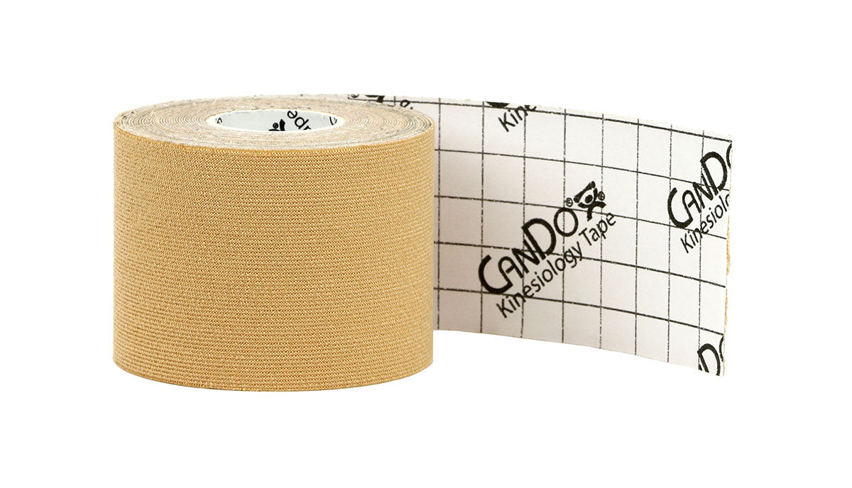 CanDo Kinesiology Tape, 2" x 16.5 ft, Beige, 10 Rolls