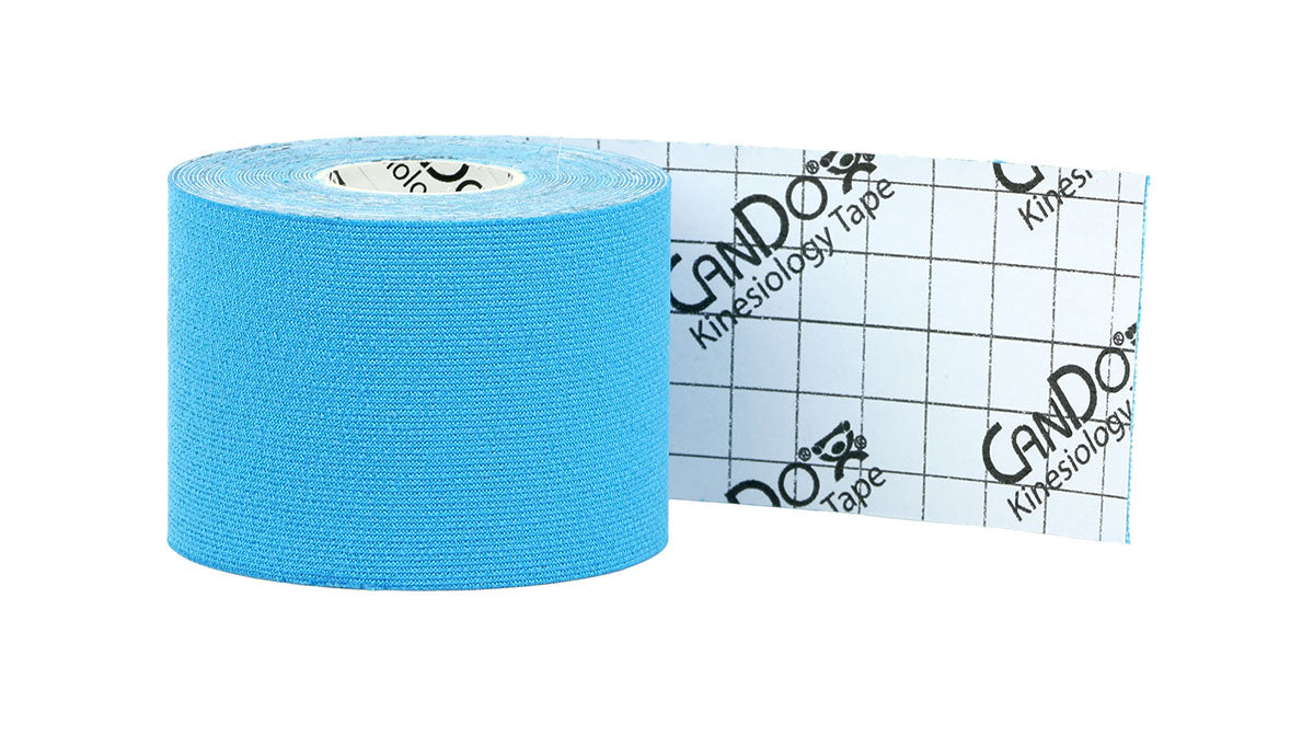 CanDo Kinesiology Tape, 2" x 16.5 ft, Blue, 10 Rolls