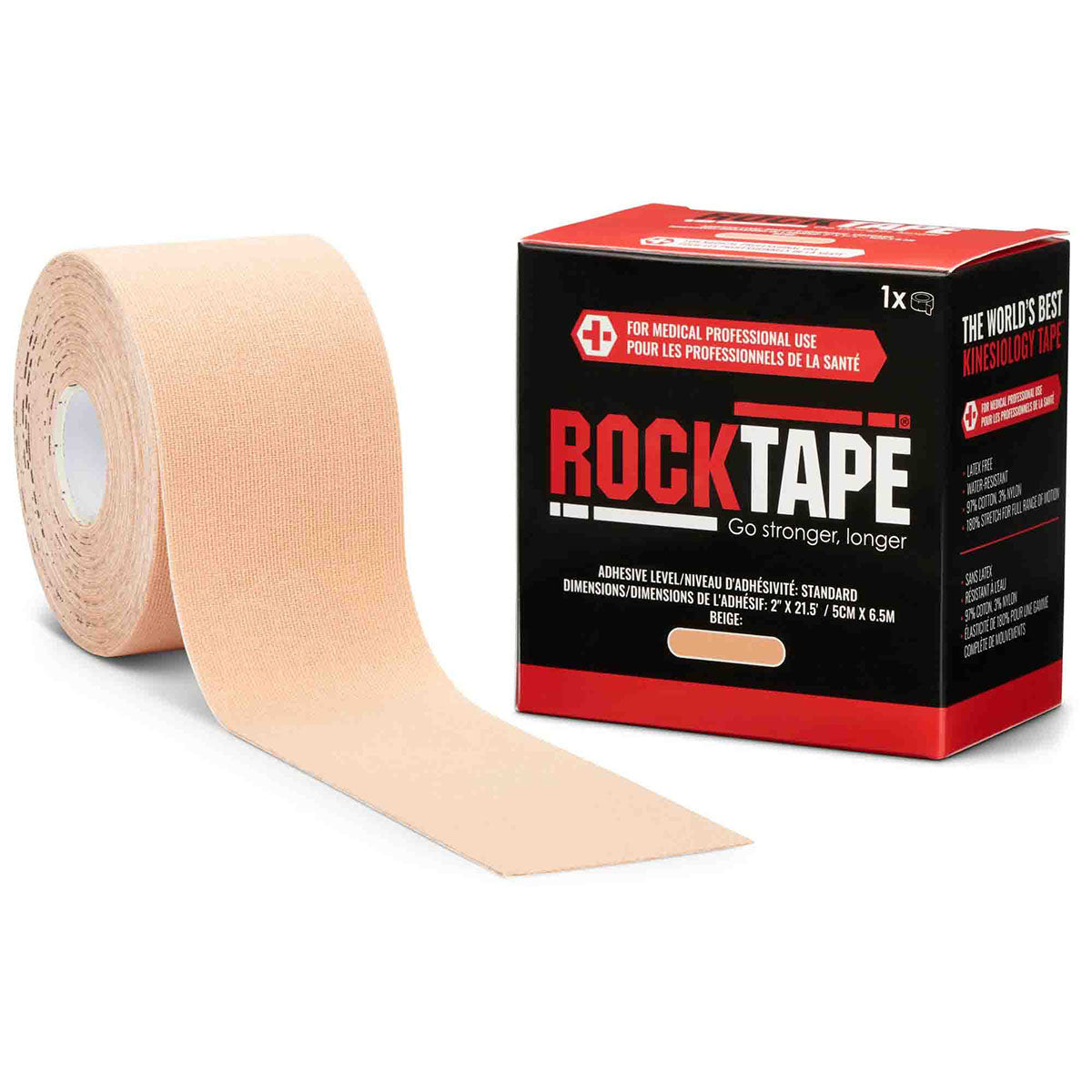 RockTape Roll, Standard Adhesive, Beige, 2" x 21.5'