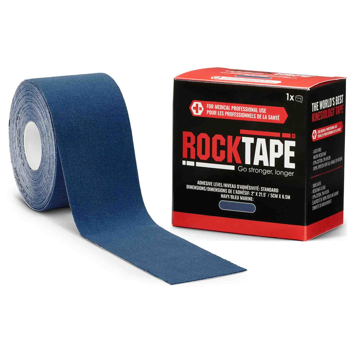 RockTape Roll, Standard Adhesive, Navy, 2" x 21.5'