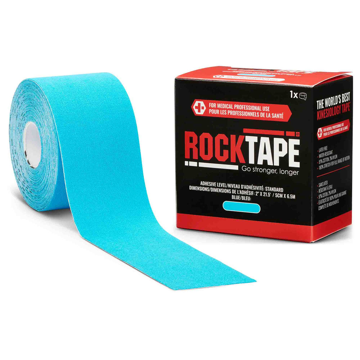RockTape Roll, Standard Adhesive, Blue, 2" x 21.5'