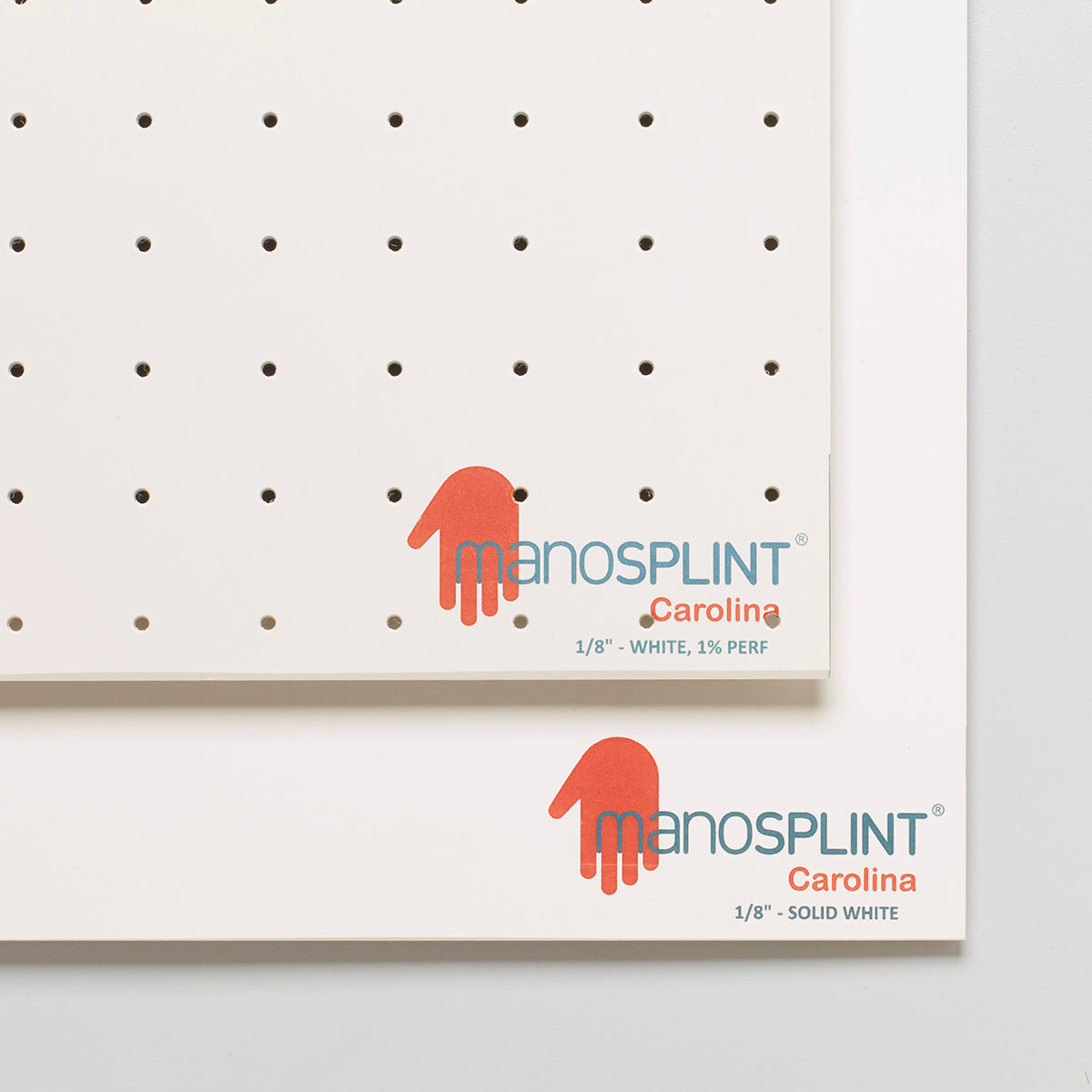 Manosplint Carolina 1/8" x 18" x 24" Solid White, case of 4