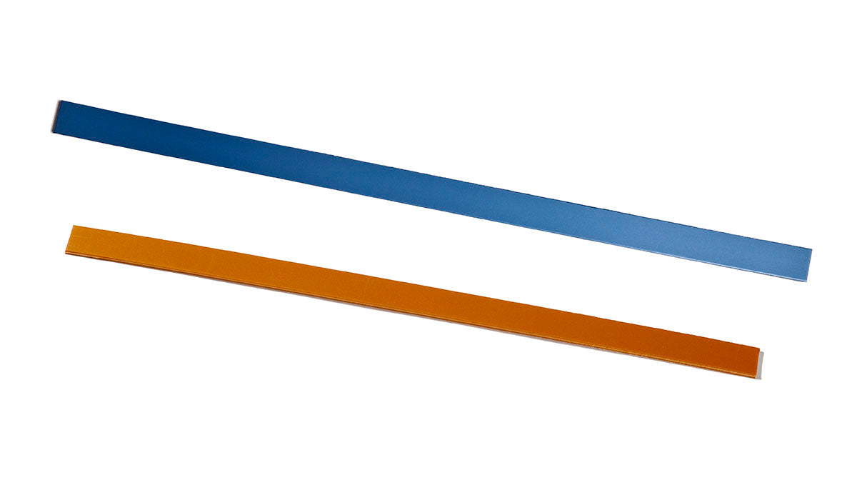 Orfit Strips, 18" x 4/5" x 1/8", 5 pcs. Gold and 5 pcs. Atomic Blue, wide