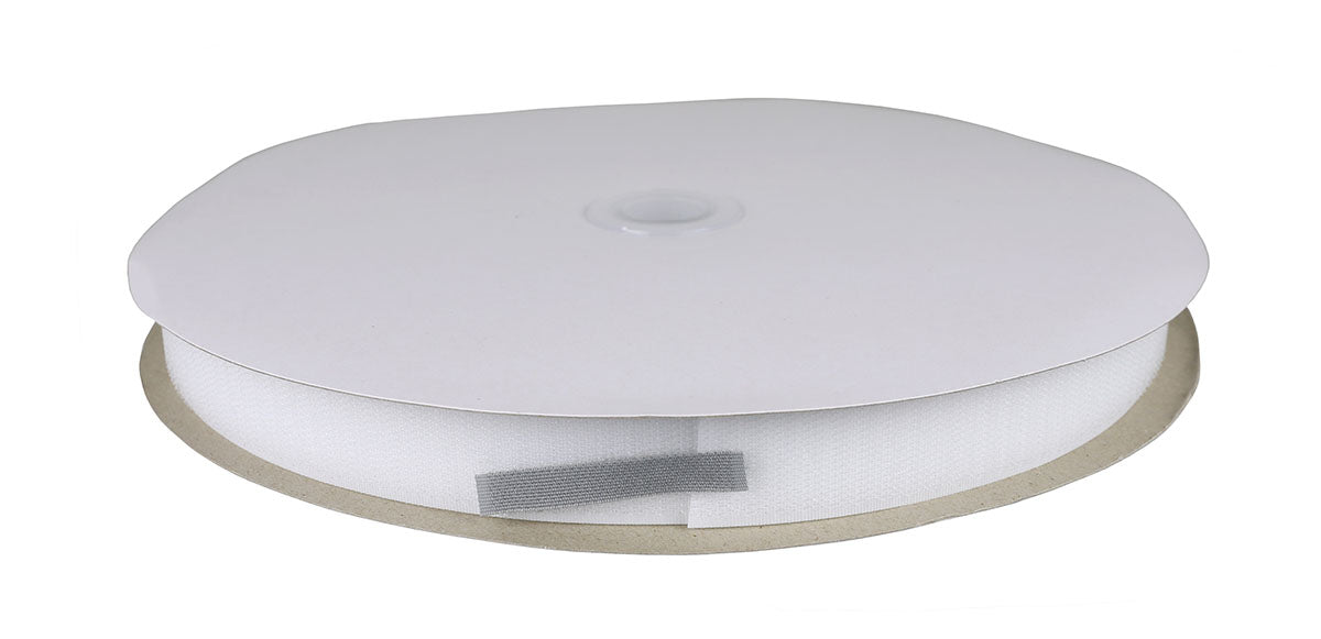 1" Hook Material, 25 Yard Dispenser Box, White