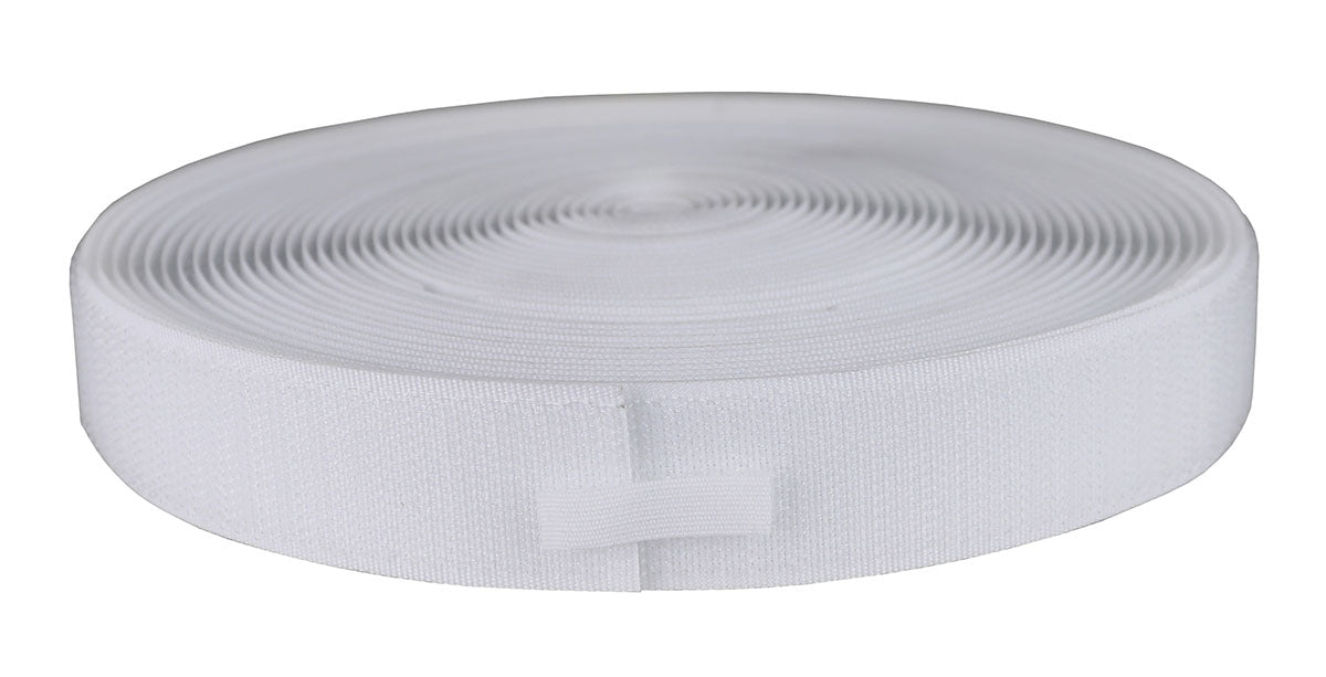 1" Hook Material, 10 Yard, White
