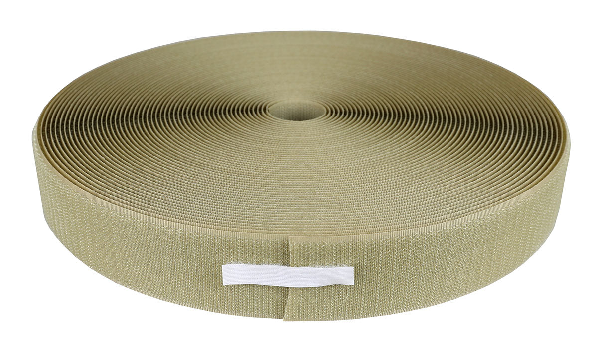 1-1/2" Hook Material, 25 Yard Dispenser Box, Tan