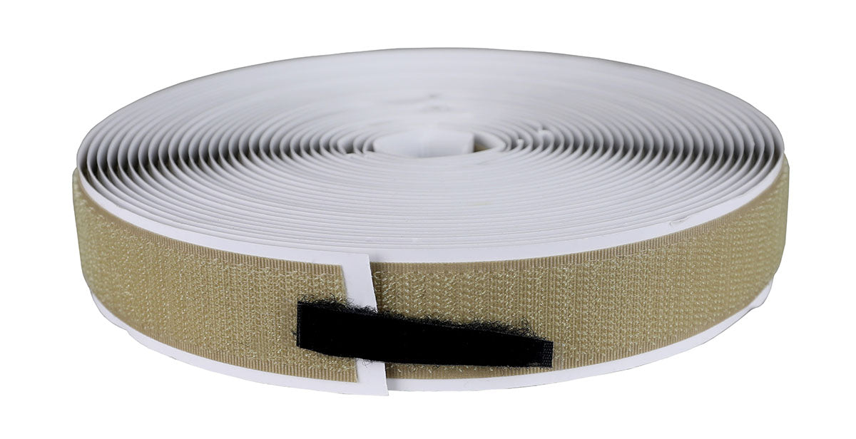 1" Self-Adhesive Hook Material, 10 Yard, Tan