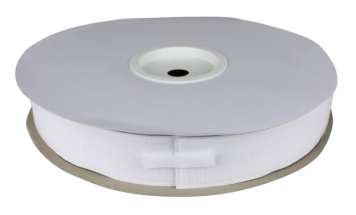 1-1/2" Self-Adhesive Loop Material, 25 Yard Dispenser Box, White