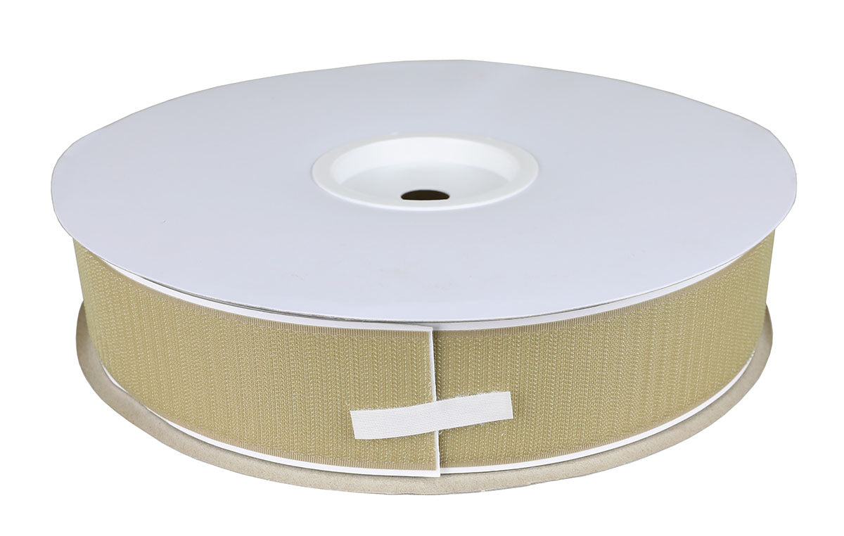 2" Self-Adhesive Hook Material, 25 Yard Dispenser Box, Tan