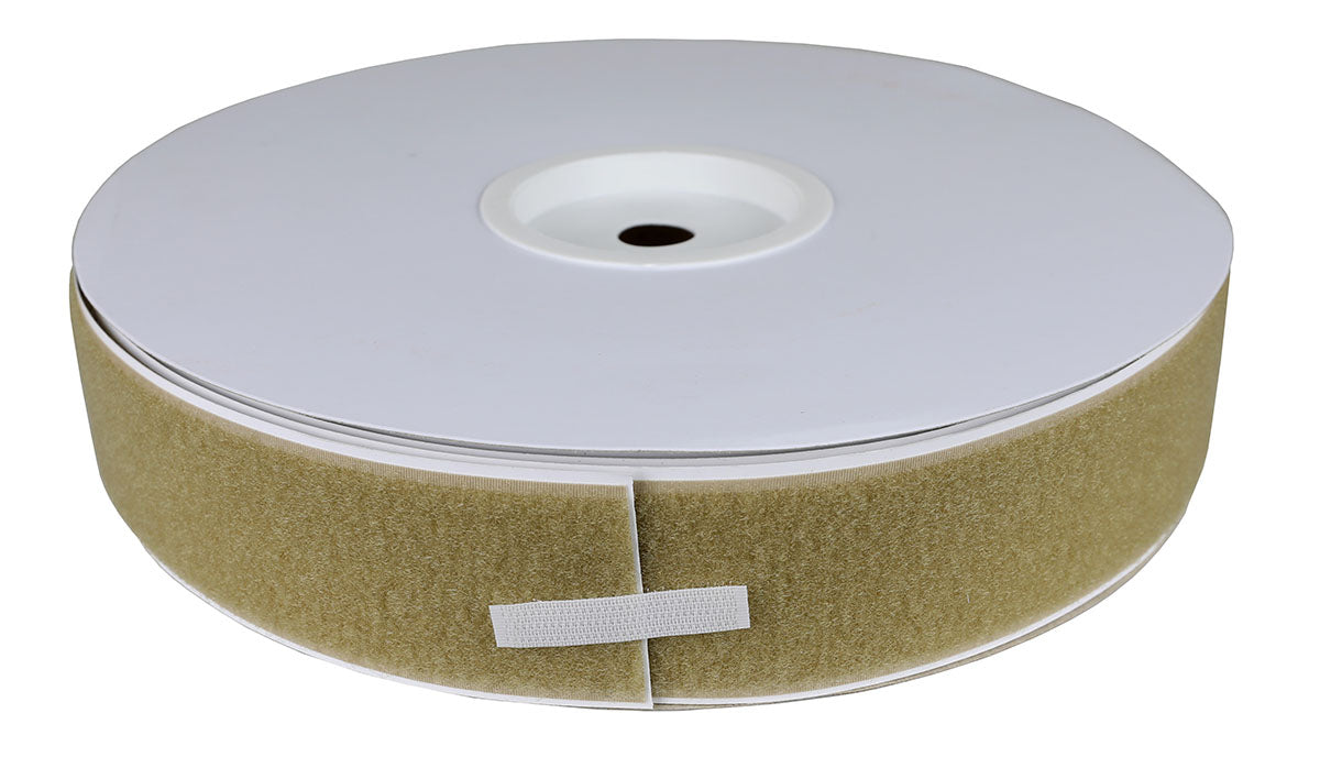 2" Self-Adhesive Loop Material, 25 Yard Dispenser Box, Tan