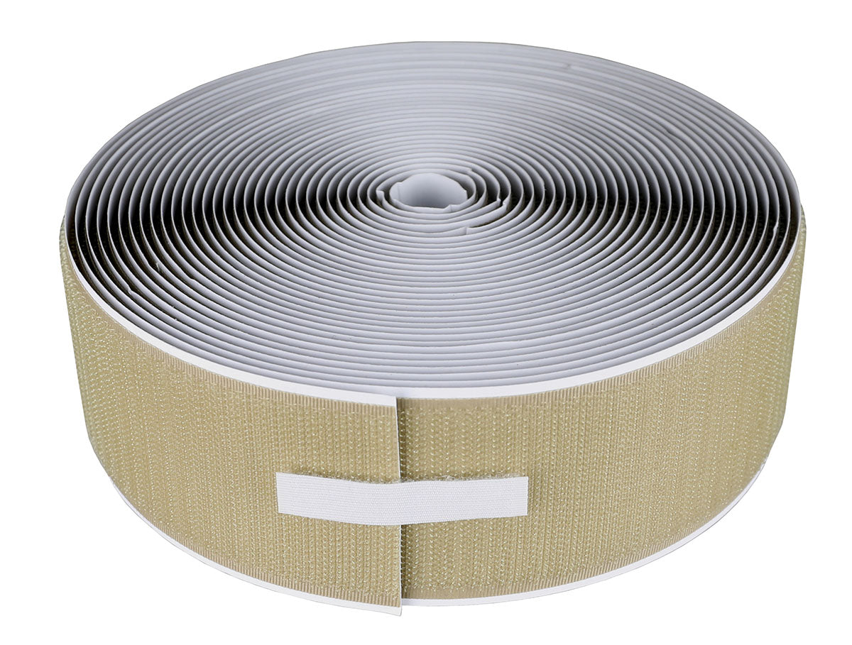 2" Self-Adhesive Hook Material, 10 Yard Dispenser Box, Tan