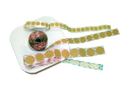 Velcro self-adhesive tabs, circular 7/8", 850/roll hook tabs
