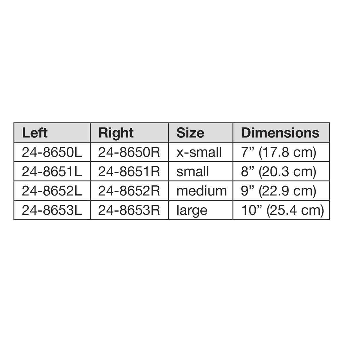 Hatch Edema Glove, Full Finger over the wrist, Left, X-Small