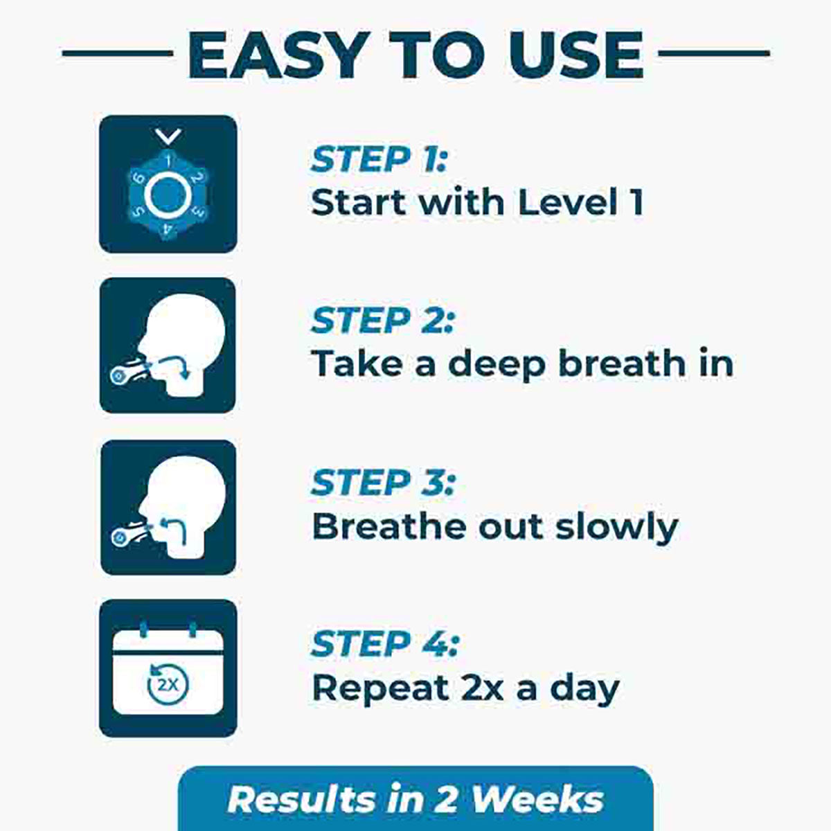 The Breather Respiratory Muscle Trainer. Blue, Box of 50