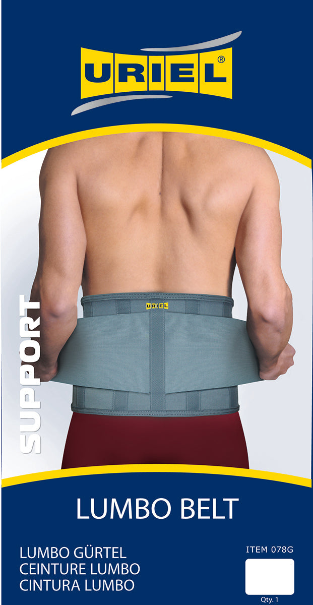 Uriel Lumbar Belt, Gray, Medium