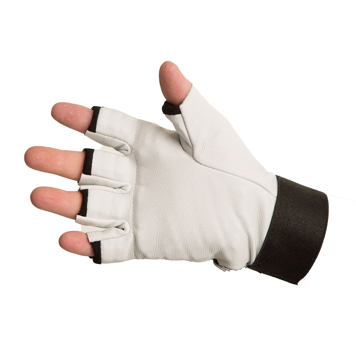 Impacto Anti-Vibration Air Glove, Nylon Lycra with Pearl Leather, Half Finger, Large